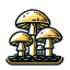 An icon to represent mushroom farming